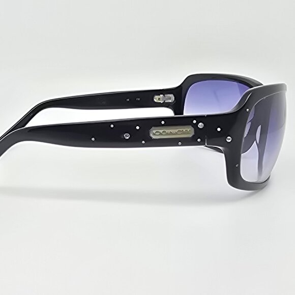 Coach Samantha S425 Black Frame Blue Gradient Lens Sunglasses w/ Case 63-18-110 - Picture 6 of 15